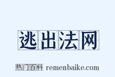 逃出法网是什么意思的图片